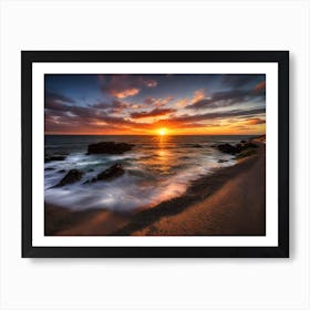 Sunset At The Beach 722 Art Print