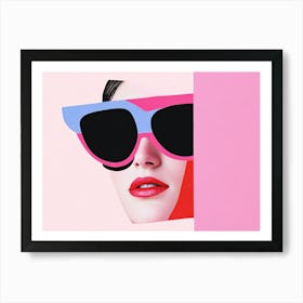 Portrait Of A Woman With Sunglasses 5 Art Print