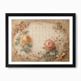 Roses And Flowers Art Print