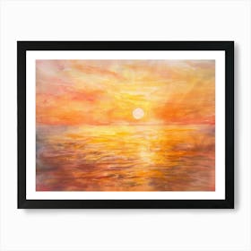 Sunset Over The Ocean 106 Art Print