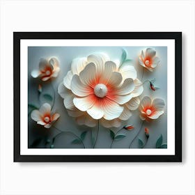 3d Artwork Flower 3 Poster