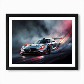 Mercedes Amg Gt Racing Car Art Print