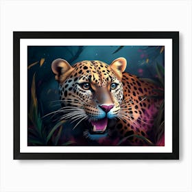 Leopard In The Jungle Art Print