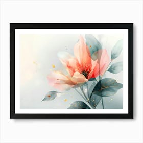 Pink Flower Painting Art Print