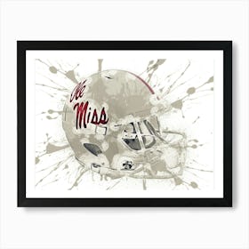 Ole Miss Rebels NCAA Helmet Poster 2 Art Print