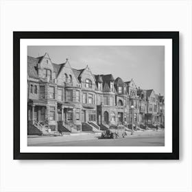 Old Brownstone Buildings Which Are Now Occupied By African Americans, Chicago, Illinois By Russell Lee Art Print