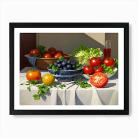 Still Life With Tomatoes Art Print