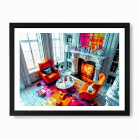 Colorful Living Room Art Print