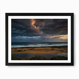 Stormy Sky Over The Beach Art Print