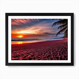 Sunset On The Beach 653 Art Print