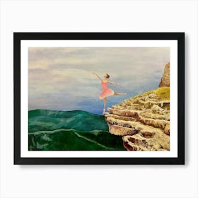 Ballerina On The Edge Of A Cliff Art Print