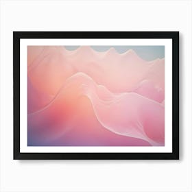 Abstract Image Of Soft Pink Flowing Lines, Creating A Sense Of Movement And Fluidity Art Print