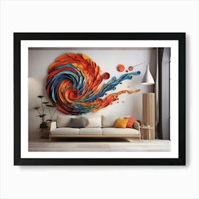 Colorful Swirl Wall Art Art Print