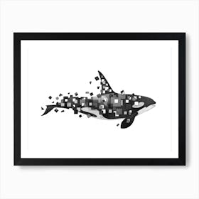 Fractured Killer Whale Art Print