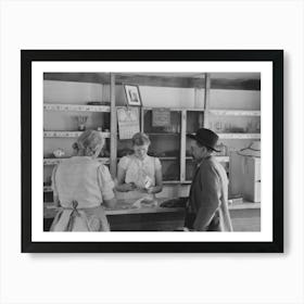 Louis Stagg Who Runs The Cafe And Her Mother Looking At Greeting Cards Which The Salesman Has, Pie Town, New Art Print