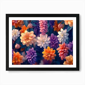 Colorful Flowers 6 Art Print