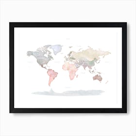 World Map No 289 1 Art Print