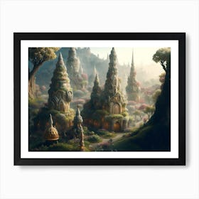 Fairytale Village Art Print