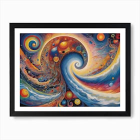 Psychedelic Wave Of Change Art Print