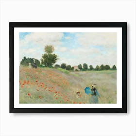 The Poppy Field near Argenteuil (1873) famous painting. Art Print