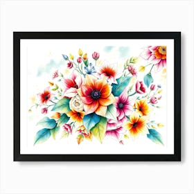 Watercolor Flowers 16 Art Print