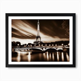 Eiffel Tower At Night 1 Art Print