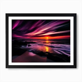 Purple Sky At Sunset Art Print