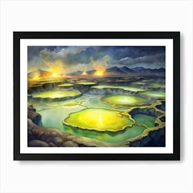 A Glowing Image Of The Danakil Depression S Neon S (1) Art Print