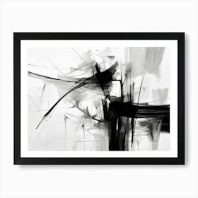 Metaphysical Exploration Abstract Black And White 3 Art Print