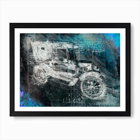 An Automobile Art Illustration In A Painting Style 01 Art Print