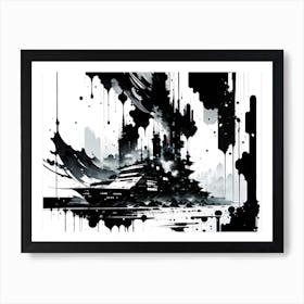 Black And White Painting 7 Art Print