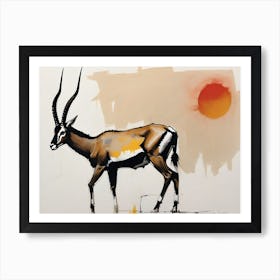 Antelope Sunset in Africa Art Print