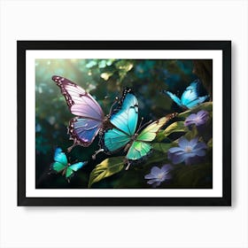 Butterflies In The Forest Art Print