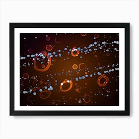 Abstraction Orange Rings Art Print