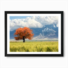 Lone Tree In A Field Art Print