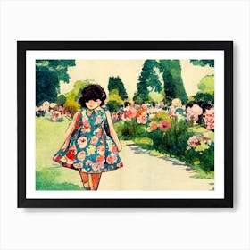 Child In The Gardens Art Print