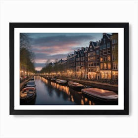 Amsterdam At Dusk Art Print