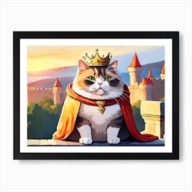 Cat In Crown Poster