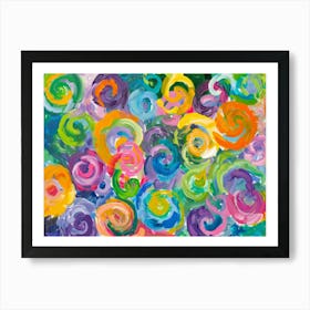 Colorful Swirls 10 Art Print