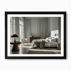 White Bedroom Art Print