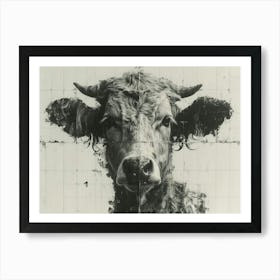 Absurd Bestiary: From Minimalism to Political Satire. Cow Art Print