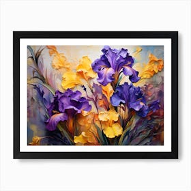 Purple Irises 5 Art Print