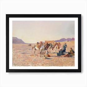 Desert Scene Near Ispahan, Edwin Lord Weeks Art Print
