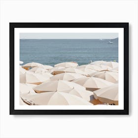 Italian Beach Umbrellas Art Print