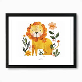 Little Floral Lion 2 Poster Art Print