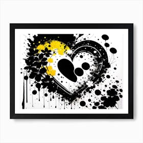 Heart Splatter 2 Art Print