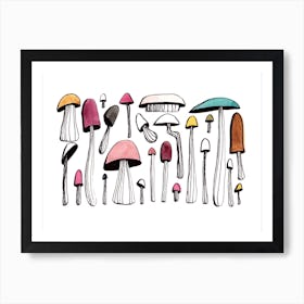 Wild Mushrooms Art Print