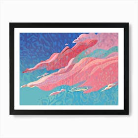 Pink Clouds In The Sky Art Print