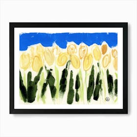 Many Yellow Tulips Art Print