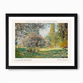 The Parc Monceau, Claude Monet Poster Art Print